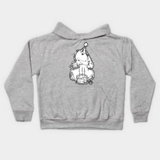 Happy Guinea Pig and Birthday Cake Kids Hoodie